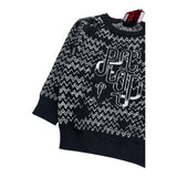 CESARE PACIOTTI maglia girocollo tinta unita con stampe in contrasto Nero per Neonato MGP5351B NERO CESARE PACIOTTI