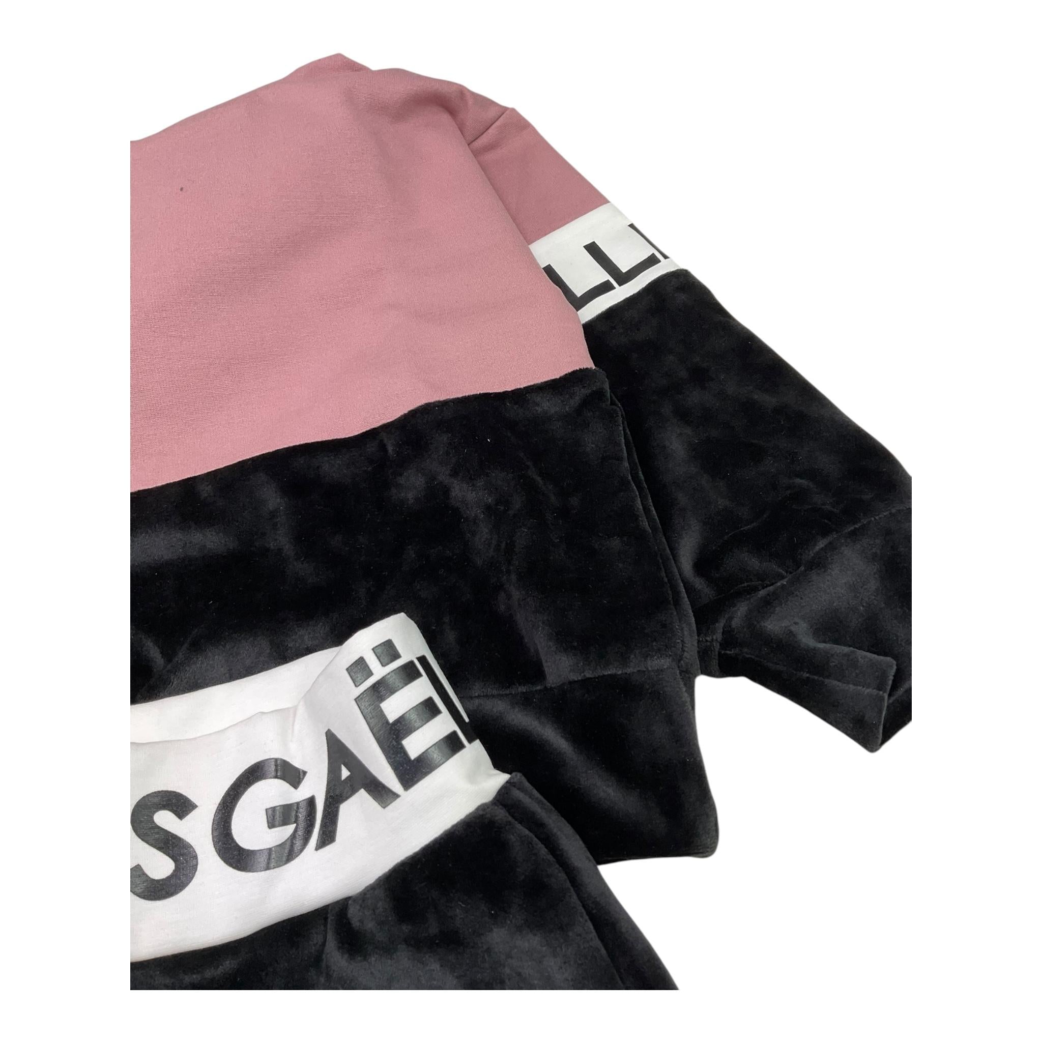 GAELLE completo 2 pezzi felpa-pantalone bicolore Rosa/nero per Bambina 2741F00315 ROSA/NERO GAELLE