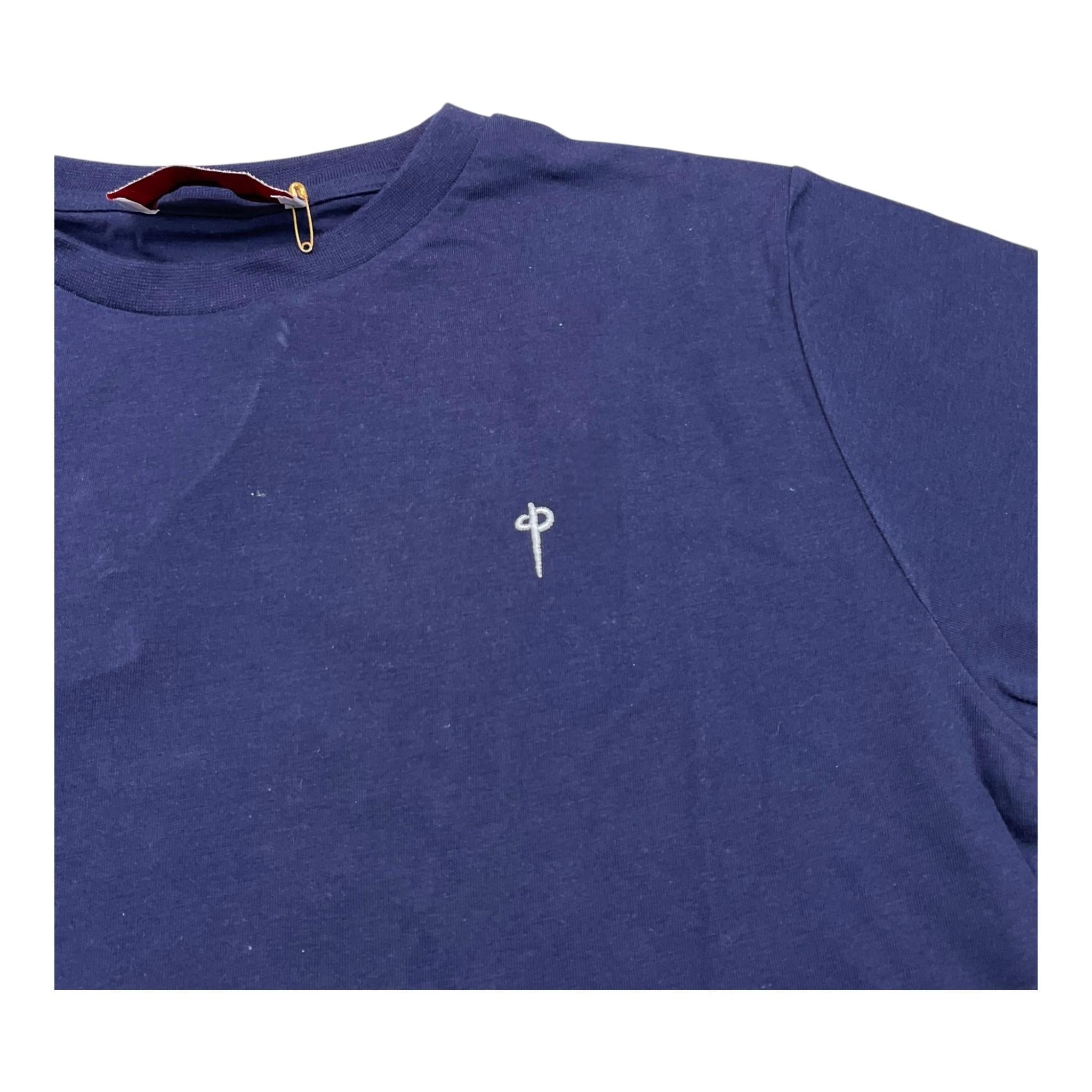 CESARE PACIOTTI t-shirt girocollo tinta unita con logo Blu per Bambino TSP3103J BLU CESARE PACIOTTI