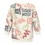 NAME IT abito tinta unita modello felpa con stampa Panna per Neonata 13233043N PANNA NAME IT