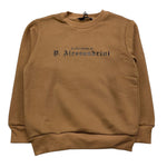 DANIELE ALESSANDRINI felpa girocollo tinta unita con stampa Beige per Bambino 1231F00103XXX BEIGE DANIELE ALESSANDRINI