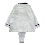 LA STUPENDERIA camicia modello body tinta unita con profili in contrasto Bianco per Neonato CCCT23 BIANCO LA STUPENDERIA