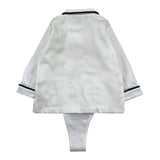 LA STUPENDERIA camicia modello body tinta unita con profili in contrasto Bianco per Neonato CCCT23 BIANCO LA STUPENDERIA