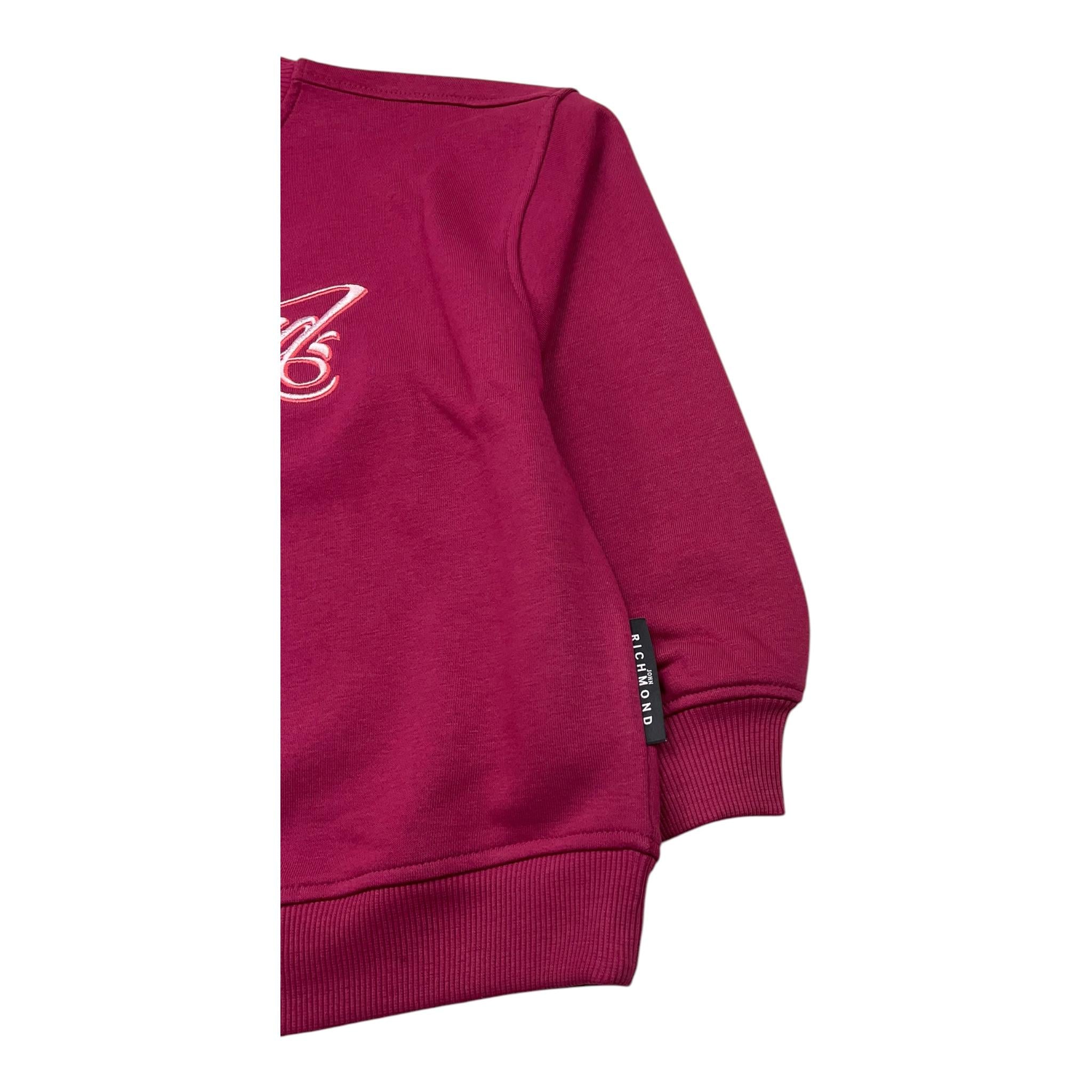 JOHN RICHMOND felpa chiusa girocollo tinta unita con stampa Bordeaux per Bambina RGA25102FE BORDEAUX JOHN RICHMOND