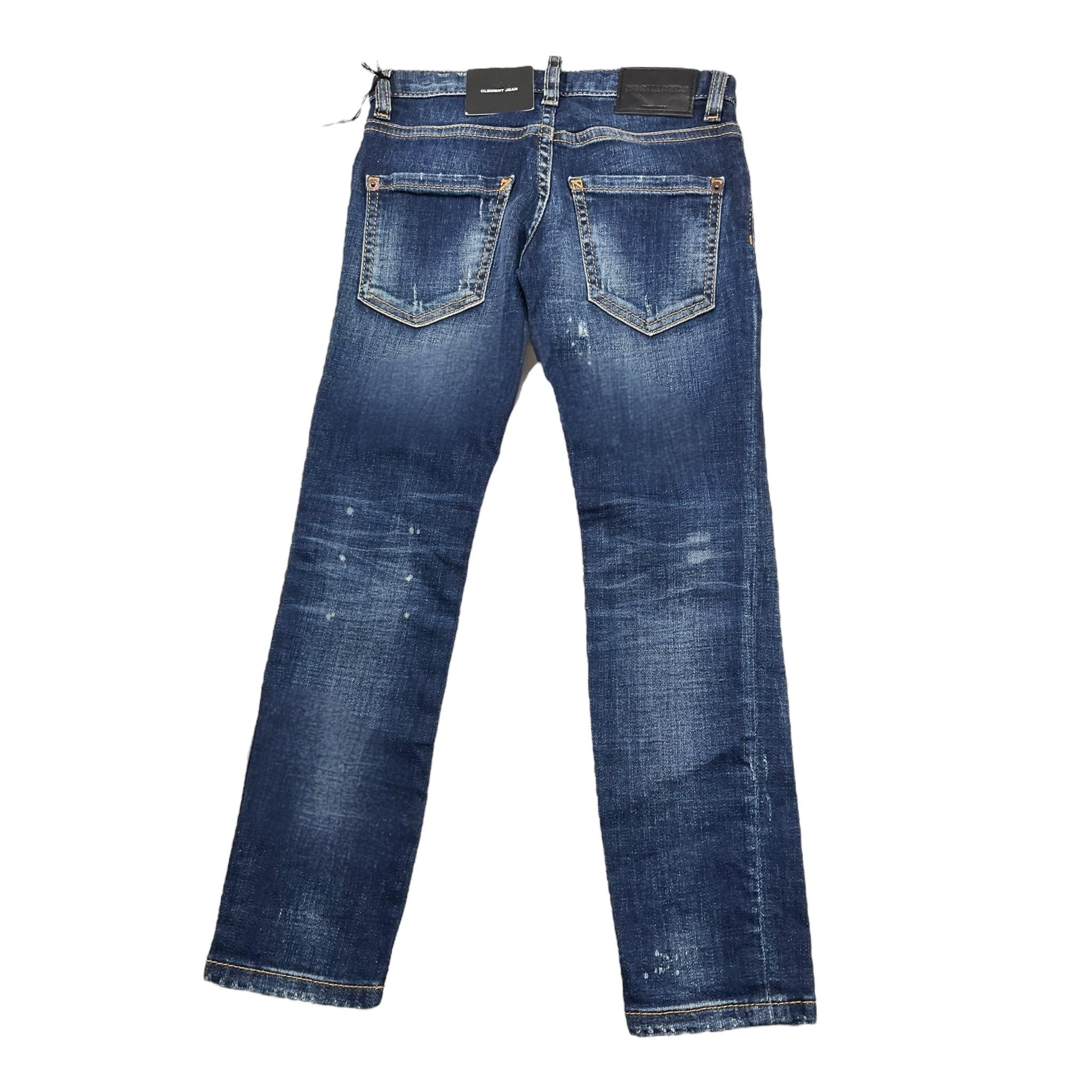 DSQUARED2 jeans tinta unita con strappi Blu per Bambino DQ01Q3 BLU DSQUARED2