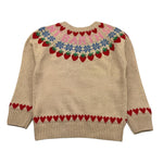 SAINT BARTH maglia tinta unita girocollo con stampa Beige per Bambina SBSTRAW BEIGE SAINT BARTH