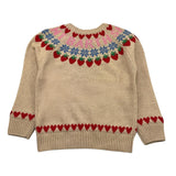 SAINT BARTH maglia tinta unita girocollo con stampa Beige per Bambina SBSTRAW BEIGE SAINT BARTH