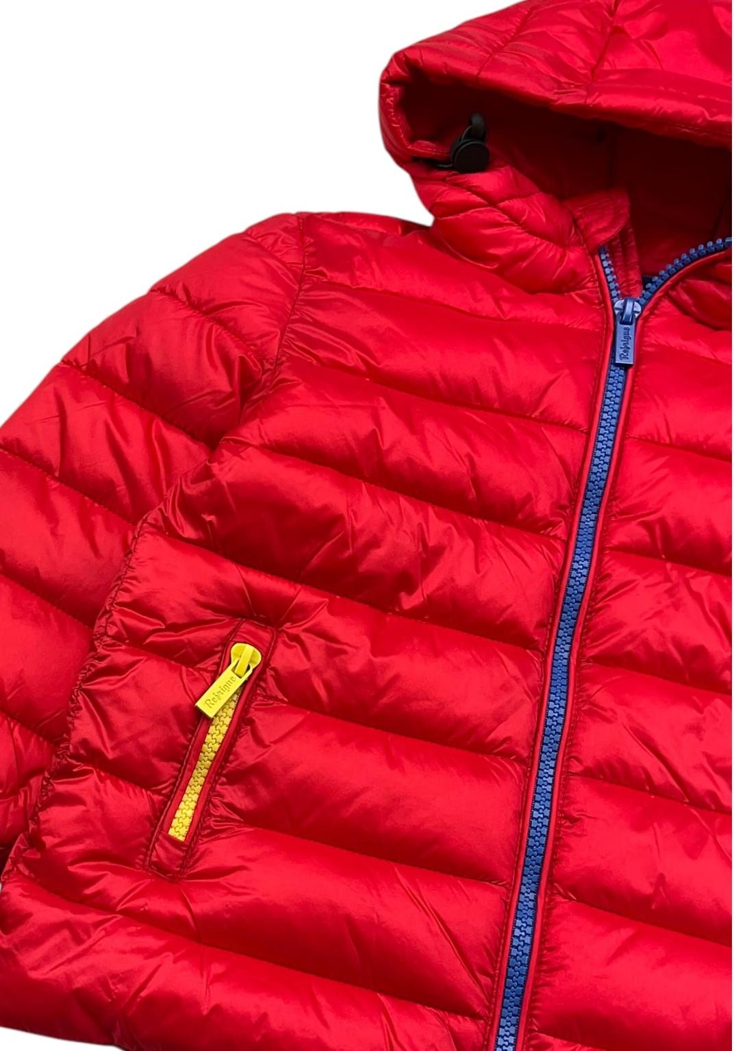 REFRIGUE giubbino tinta unita con cappuccio e zip in contrasto Rosso per Neonato 2871O0001 ROSSO REFRIGUE