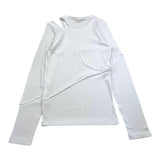 LES COYOTES DE PARIS shirt tinta unita asimmetrica Bianco per Bambina 122220129 BIANCO LES COYOTES DE PARIS