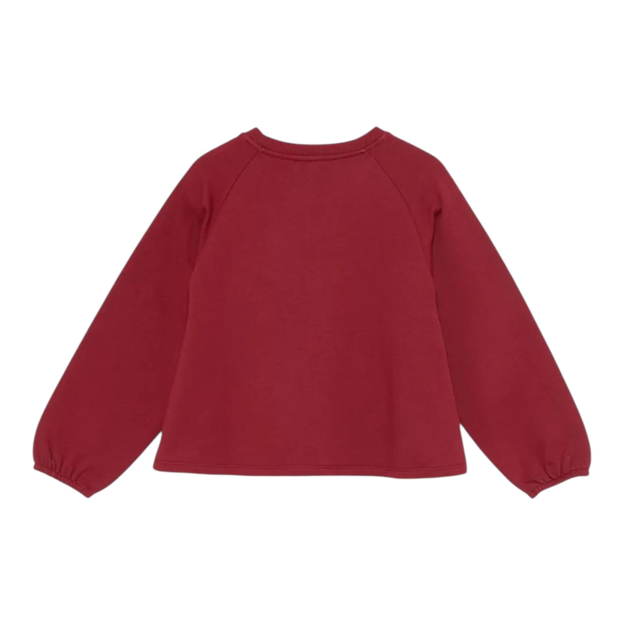 ETRO felpa girocollo tinta unita con stampa Bordeaux per Bambina GV4A20 BORDEAUX ETRO
