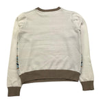 TRUSSARDI maglia girocollo tinta unita con stampa in contrasto Panna per Bambino TGA25035MA PANNA TRUSSARDI