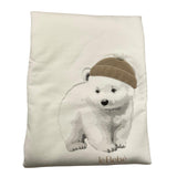 LE BEBE' coperta tinta unita con stampa orso Panna per Neonato LBB5222 PANNA LE BEBE'