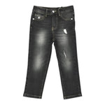 JOHN RICHMOND jeans tinta unita con cuciture in contrasto Nero per Bambino RBA24070JEX NERO JOHN RICHMOND