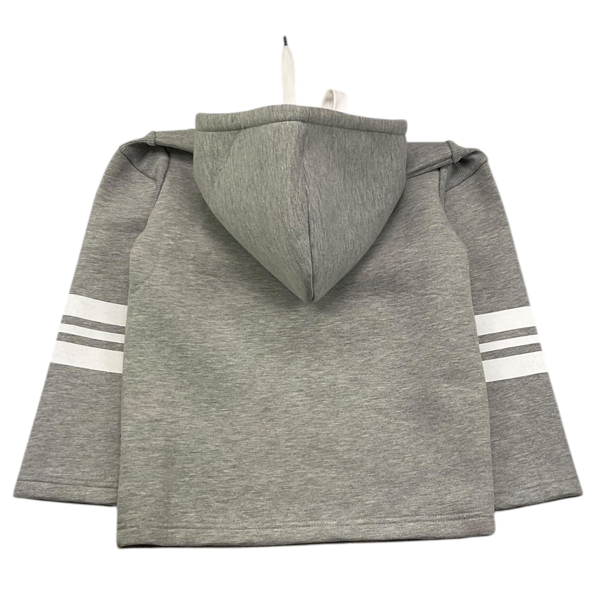 JOHN RICHMOND felpa chiusa con cappuccio tinta unita con stampa in contrasto Grigio per Bambino RBA25066FE GRIGIO JOHN RICHMOND
