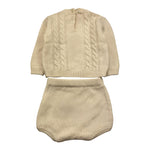 ELISABETTA FRANCHI completo 2 pezzi maglia-culotte Panna per Neonata ENCD090 PANNA ELISABETTA FRANCHI