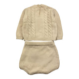 ELISABETTA FRANCHI completo 2 pezzi maglia-culotte Panna per Neonata ENCD090 PANNA ELISABETTA FRANCHI