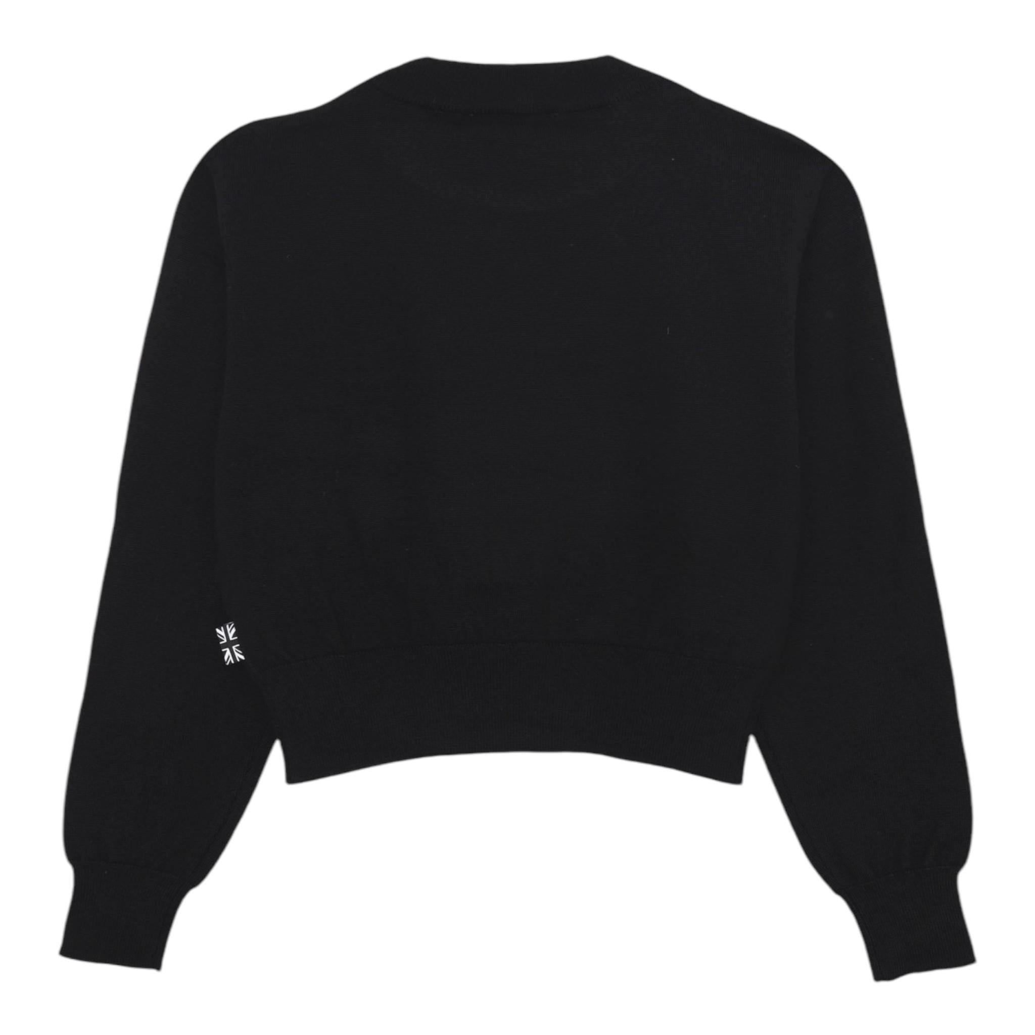 JOHN RICHMOND maglia girocollo tinta unita con stampa in contrasto Nero per Bambina RGA24106MA NERO JOHN RICHMOND