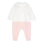 MOSCHINO tutina bicolore manica lunga con stampa orso Bianco/rosa per Neonata MUY06Z BIANCO/ROSA MOSCHINO