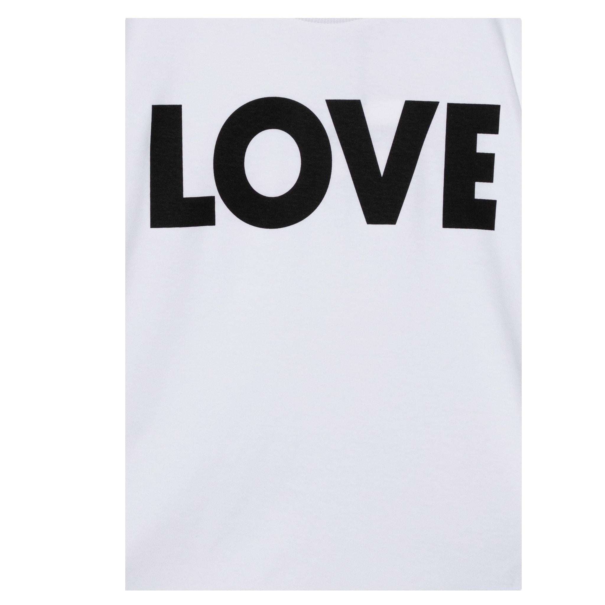 MOSCHINO t-shirt girocollo tinta unita con stampa Bianco per Bambina HDM06HX BIANCO MOSCHINO