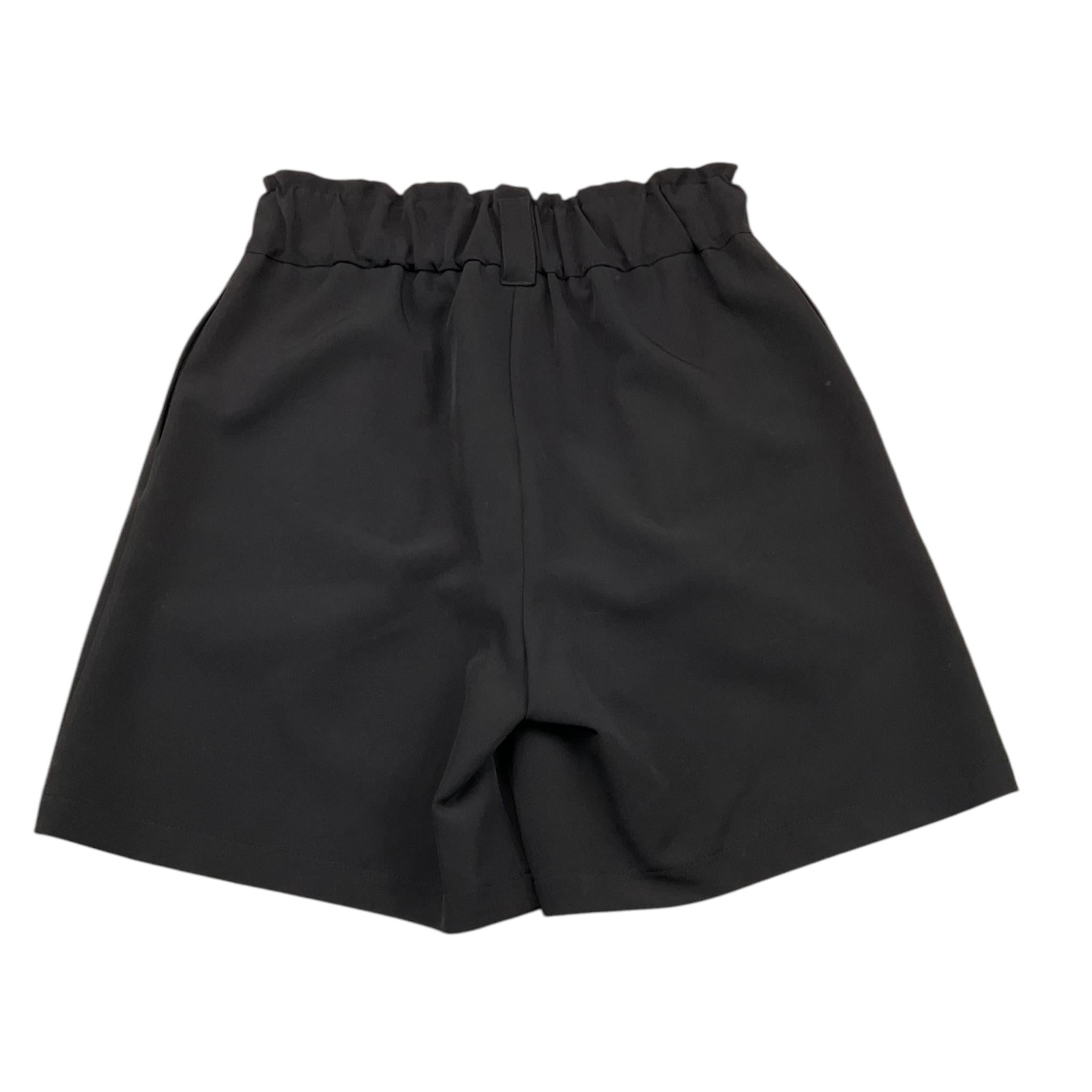 LU LU BY MISS GRANT short tinta unita con elastico in vita Nero per Bambina LL3049X NERO LU LU BY MISS GRANT