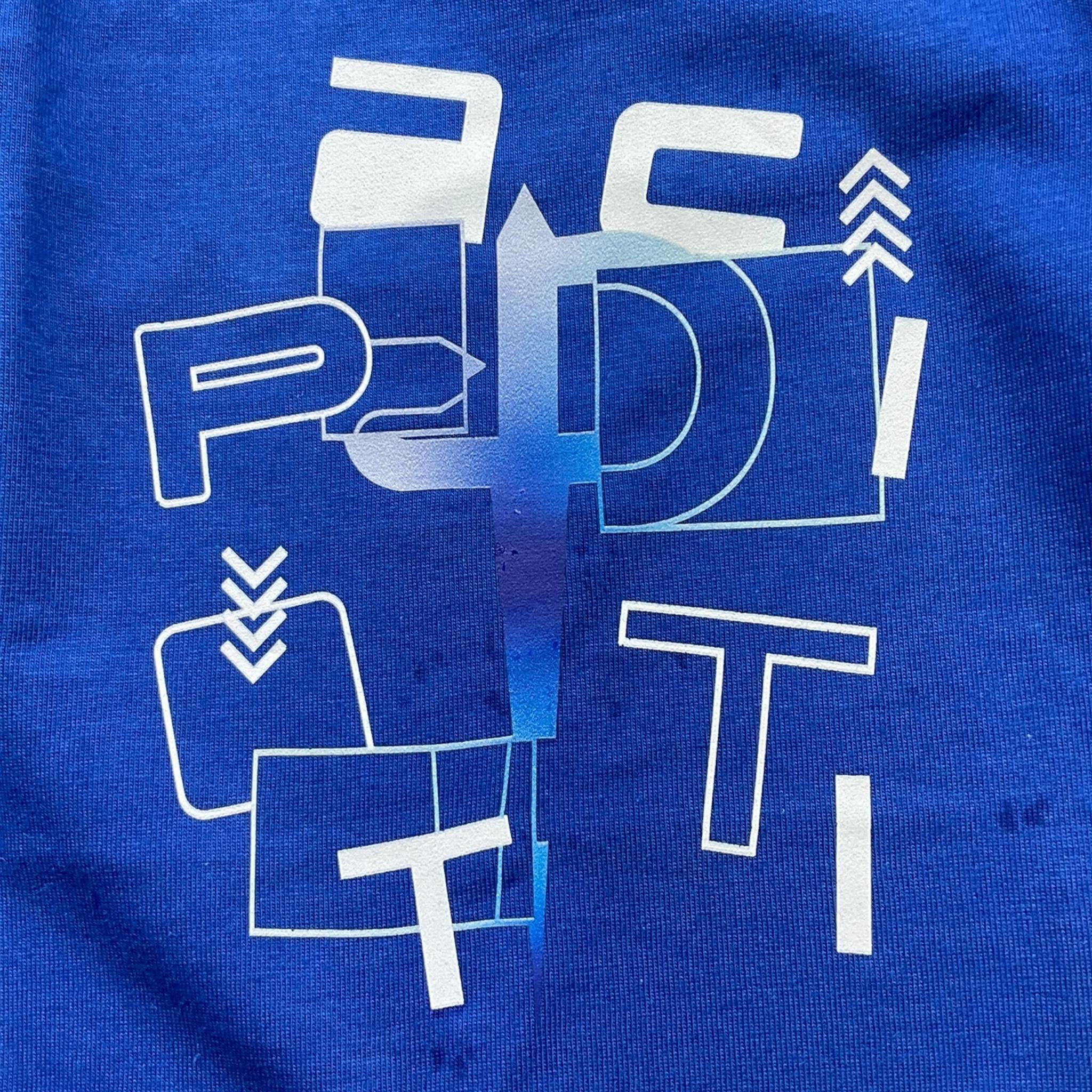 CESARE PACIOTTI shirt girocollo tinta unita con stampa in contrasto Blu per Neonato TSP5315BN BLU CESARE PACIOTTI