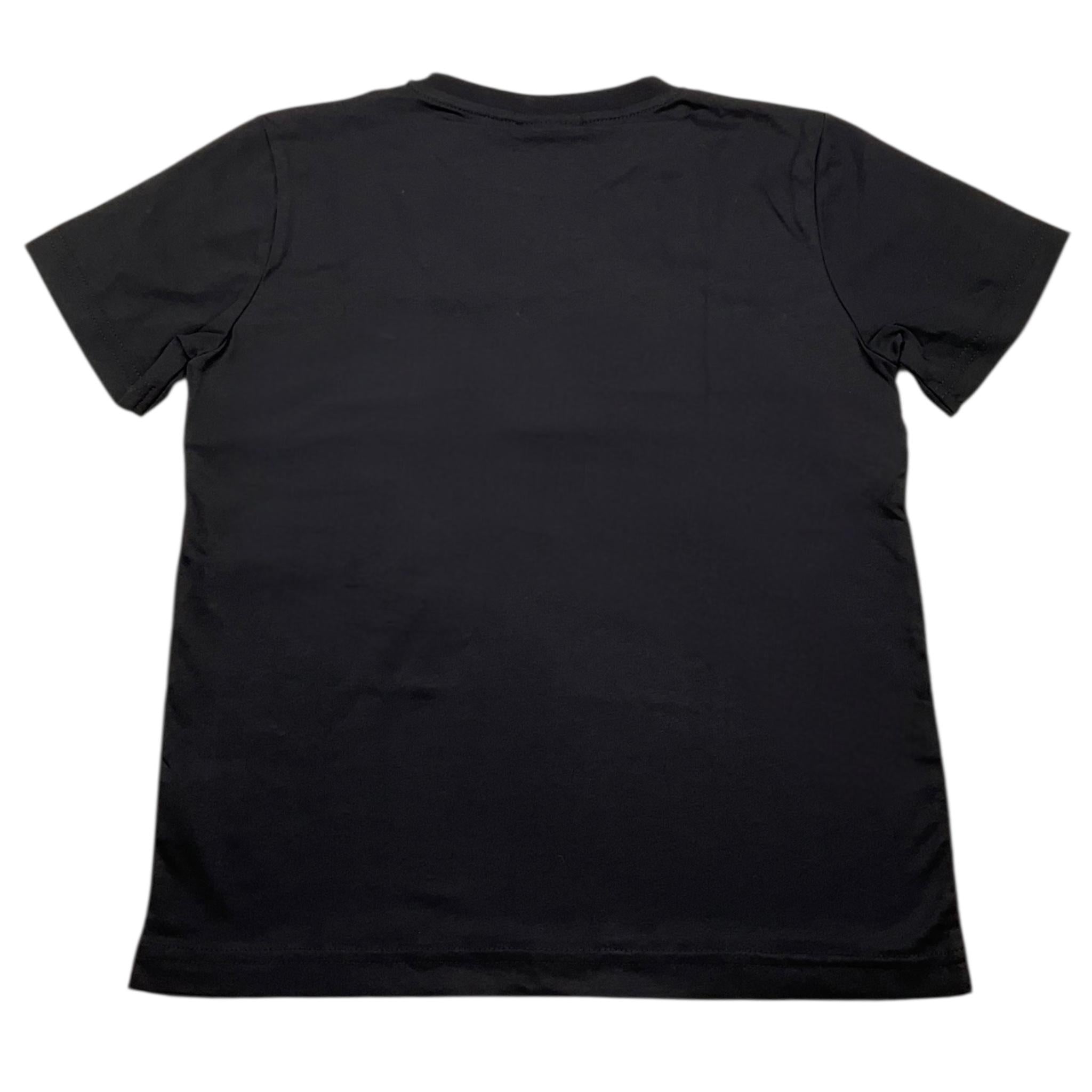 MAISON 9 PARIS t-shirt girocollo tinta unita con logo Nero per Bambino M50111 NERO MAISON 9 PARIS