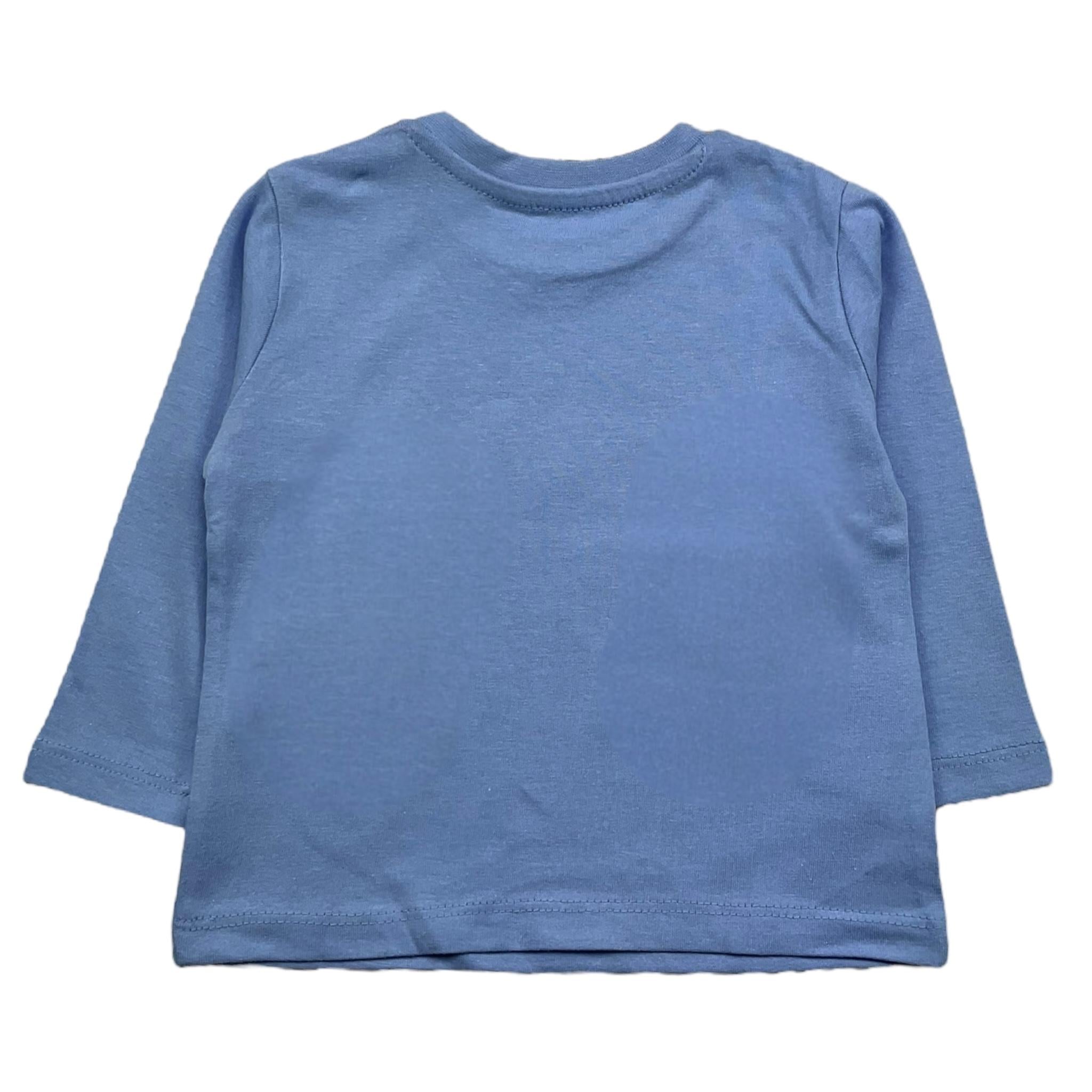 MAYORAL shrit girocollo tinta unita con stampa in contrasto Azzurro per Bambino 108JXX AZZURRO MAYORAL