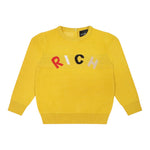 JOHN RICHMOND maglia tinta unita girocollo con stampa Senape per Neonato RIA24068MA SENAPE JOHN RICHMOND