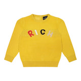 JOHN RICHMOND maglia tinta unita girocollo con stampa Senape per Neonato RIA24068MA SENAPE JOHN RICHMOND