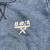 BERNA felpa tinta unita girocollo con stampa Blu per Bambino T24C396 BLU BERNA