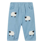 STELLA McCARTNEY pantalone tinta unita in velluto Azzurro per Neonata TV6540 AZZURRO STELLA McCARTNEY