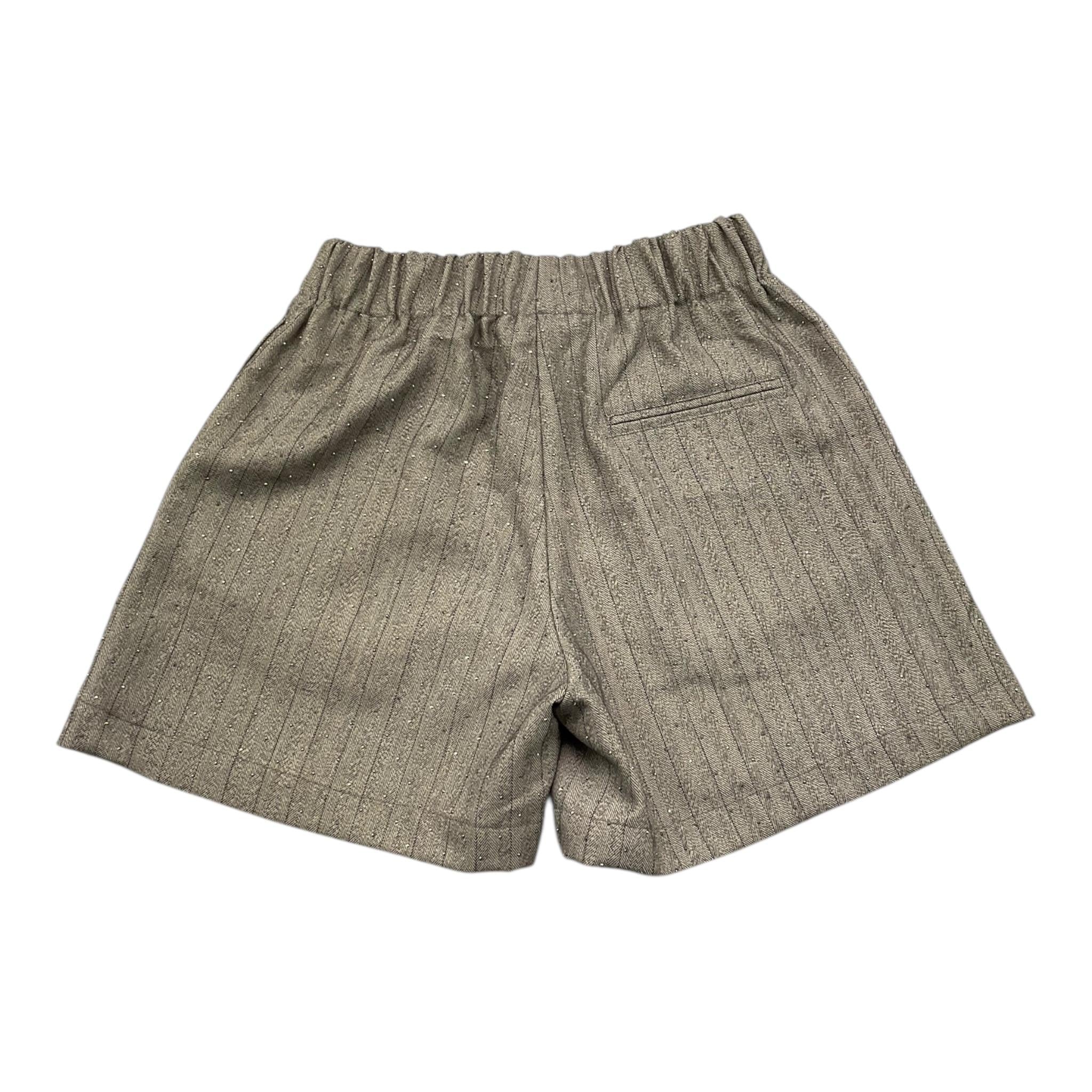 VICOLO short tinta unita con brillantini Grigio per Bambina 3142S00073 GRIGIO VICOLO