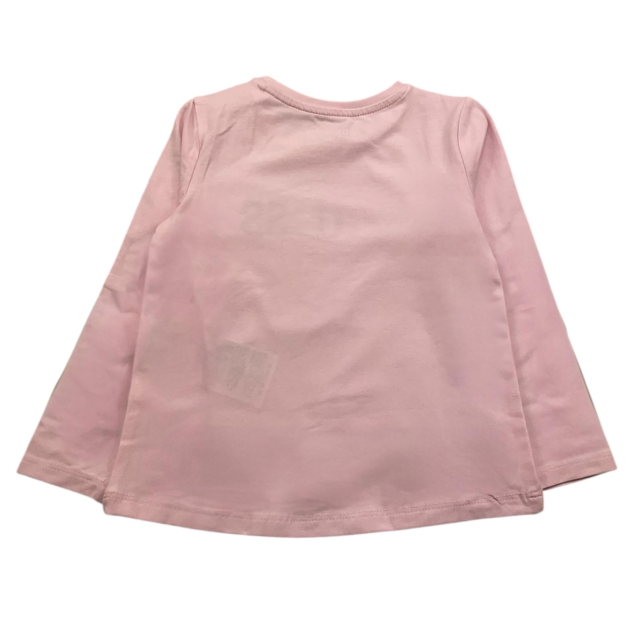 GUESS shirt girocollo tinta unita con stampa Rosa per Neonata K4YI11K6YW4X ROSA GUESS