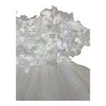 NANAN abito cerimonia mezza manica con tulle  Bianco per Neonata N053 BIANCO NANAN