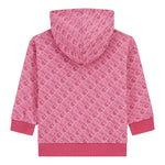GUESS felpa chiusa con cappuccio tint unita con stampe logo Rosa per Neonata K4YQ00KA6R4N ROSA GUESS