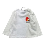 MOSCHINO shirt girocollo tinta unita con stampa Bianco per Neonato MMO014 BIANCO MOSCHINO