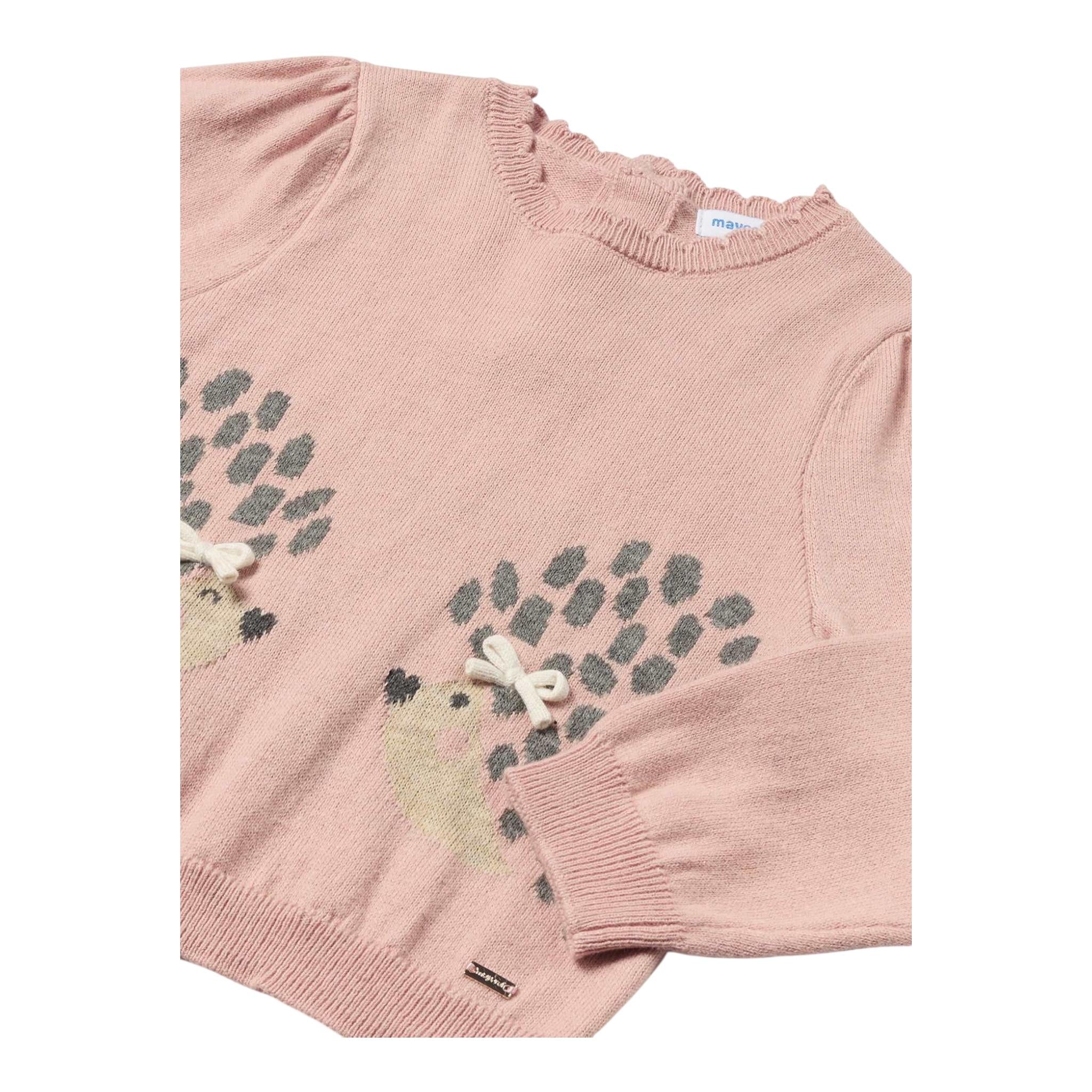MAYORAL maglia girocollo tinta unita con ricami Rosa per Bambina 2322JXX ROSA MAYORAL