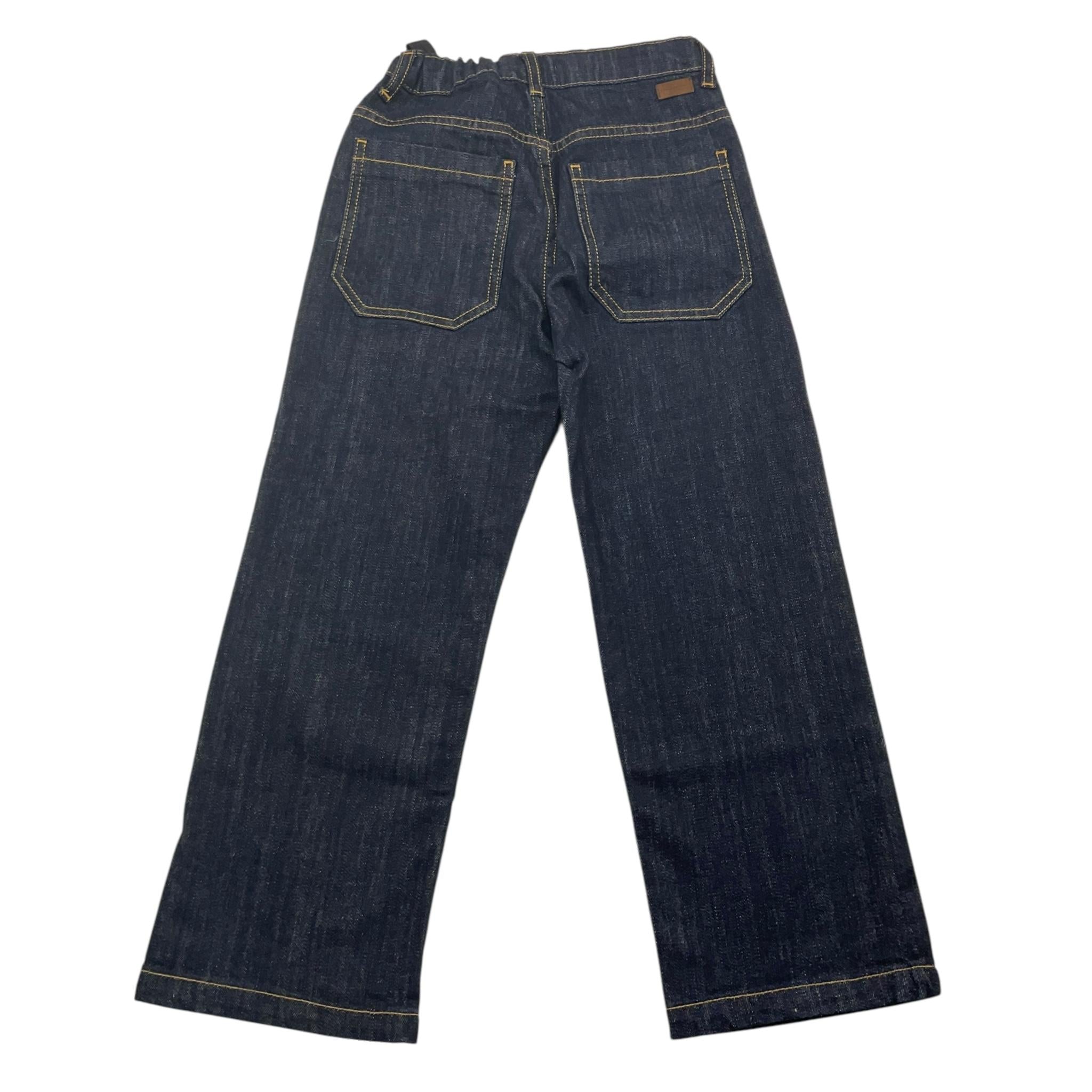 jeans tinta unita con girovita regolabile PP3978 BLU PAOLO PECORA