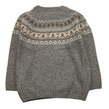 MALVI & CO maglia girocollo tinta unita con ricami Grigio per Bambino F23B201GFLL GRIGIO MALVI & CO