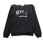 CFBS felpa tinta unita con cappuccio e stampa Nero per Bambino CSFE2006 NERO CFBS