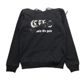 CFBS felpa tinta unita con cappuccio e stampa Nero per Bambino CSFE2006 NERO CFBS