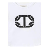 TWINSET shirt girocollo tinta unita con stampa Bianco per Bambina 242GJ2032XXX BIANCO TWINSET