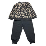 SUPERGA completo 2pz felpa logata-pantalone Nero per Bambino AS150 NERO SUPERGA