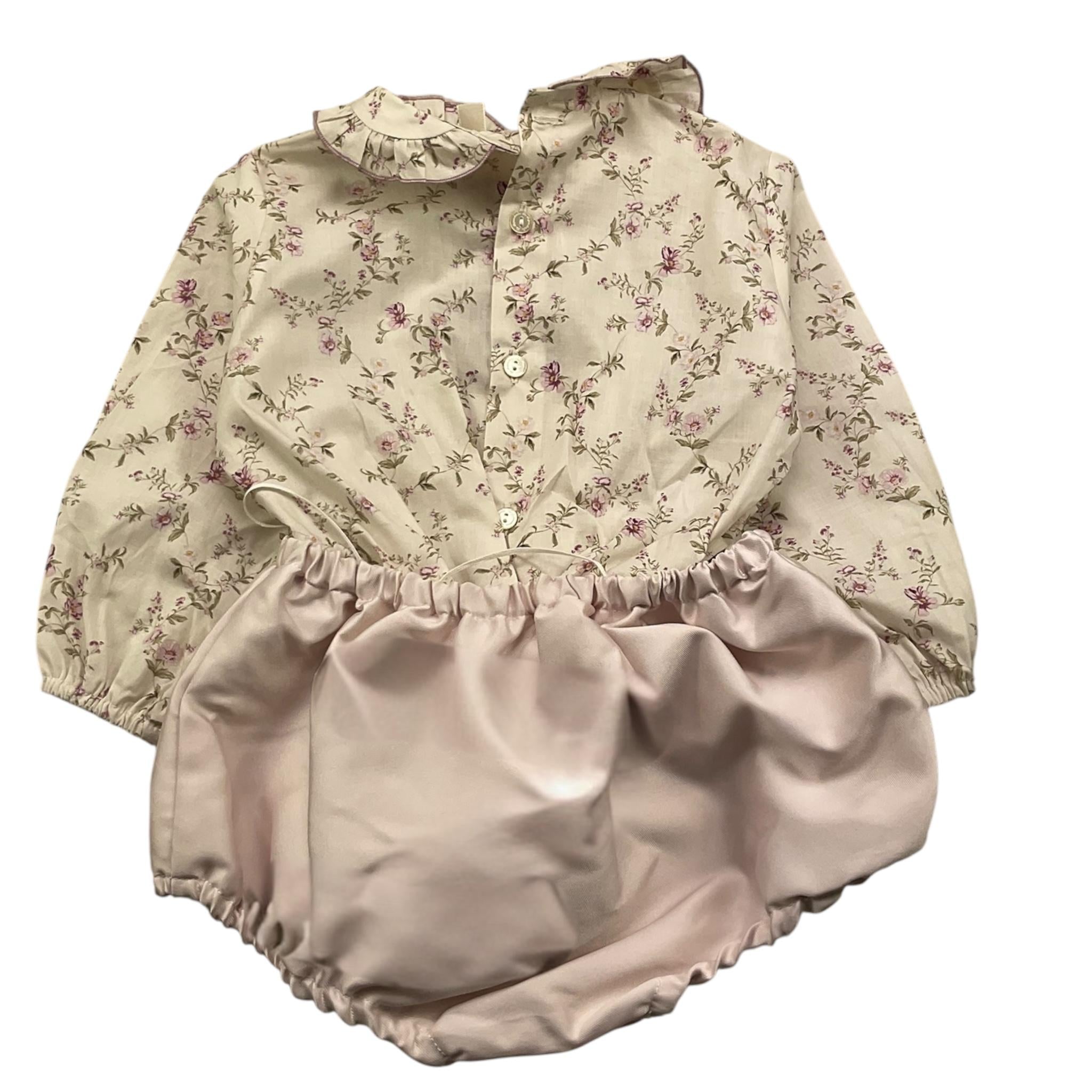 LA STUPENDERIA completo 2 pezzi camicia-culotte Rosa per Neonata CBCT04 ROSA LA STUPENDERIA