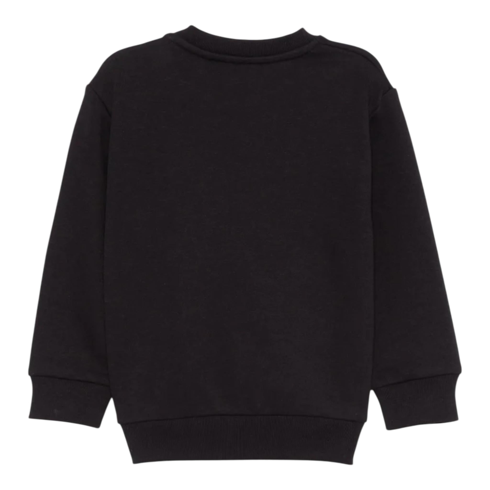 ICEBERG felpa chiusa girocollo tinta unita con stampa Nero per Bambino MFICE5315BXX NERO ICEBERG