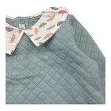 CALAMARO completo 2pz maglia-ghettina tinta unita con colletto in contrasto Azzurro per Neonato 11031 AZZURRO CALAMARO