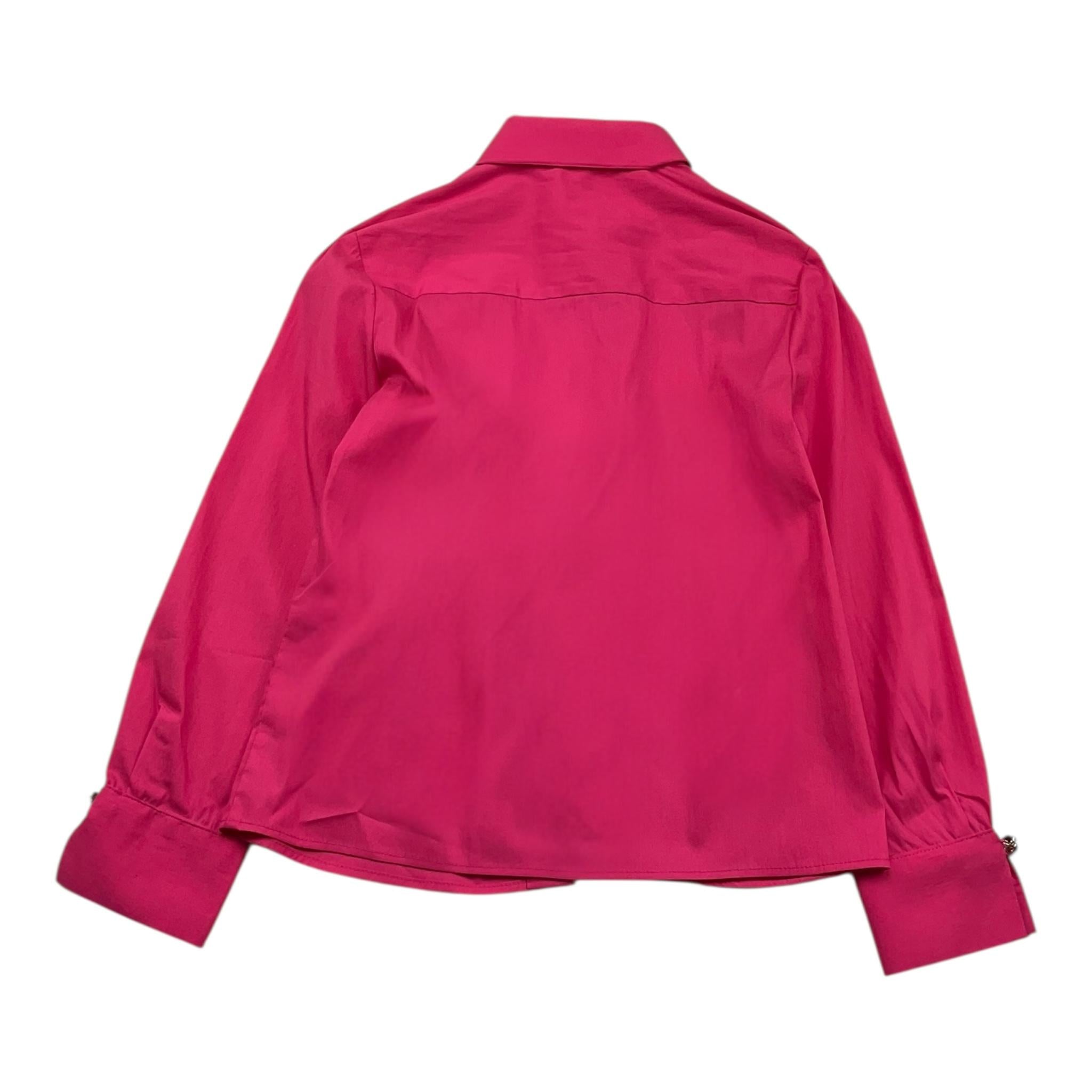 GENNY PRINCESS camicia tinta unita con bottoni Fuxia per Bambina YFCA004 FUXIA GENNY PRINCESS