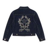 ROBERTO CAVALLI giubbino in denim tinta unita Blu per Bambina TJT42A BLU ROBERTO CAVALLI