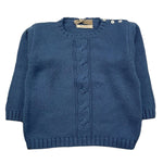 LA STUPENDERIA maglia girocollo tinta unita con ricami Azzurro per Bambino ZJCR42 AZZURRO LA STUPENDERIA