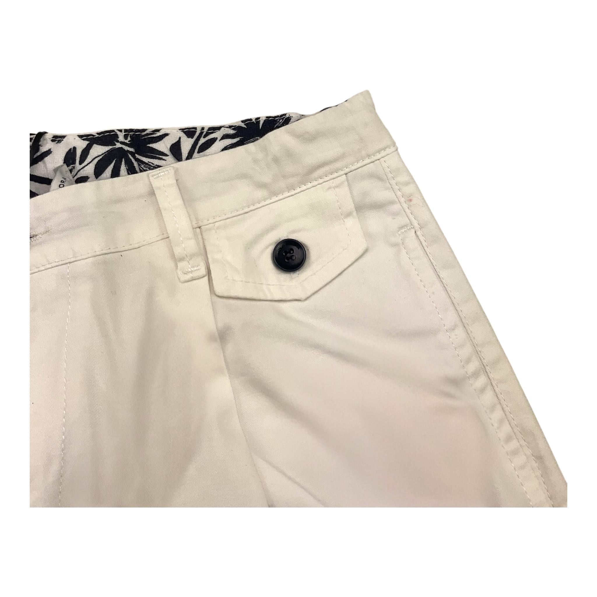 bermuda tinta unita con girovita regolabile PP4012 BIANCO PAOLO PECORA